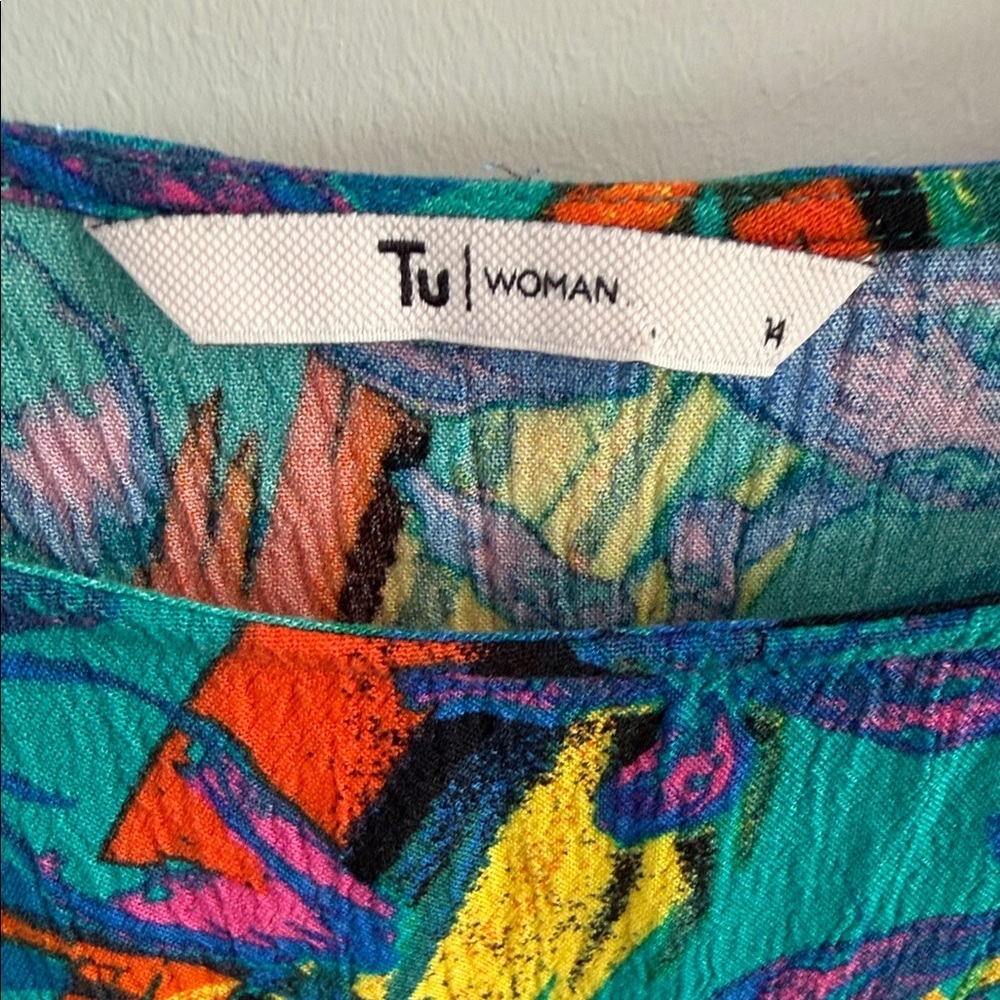 TU Colourful Abstract Print Tank Top – Size 14 – 100% Viscose - Picture 2 of 8